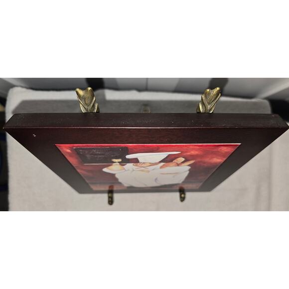 Jennifer Garant “Fat Chef” Framed Ceramic Tile Trivet / Wall Hanging - Picture 6 of 9